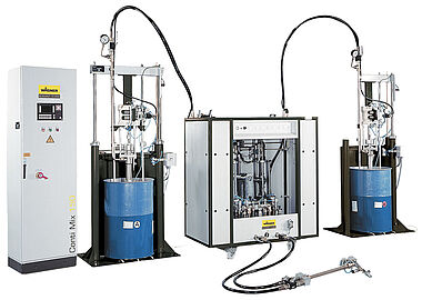 High-performance dosing system for processing large quantities of LSR